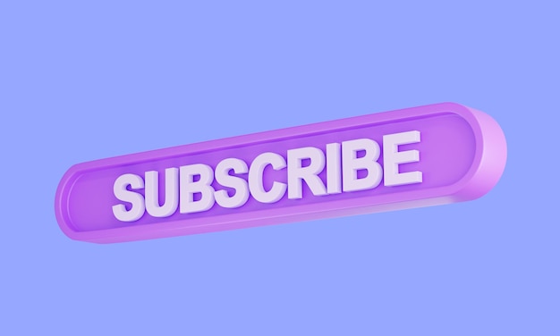 3d rendering Subscribe icon subscribe to channel blog