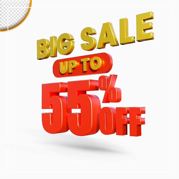 3d rendering summer sale discount offer