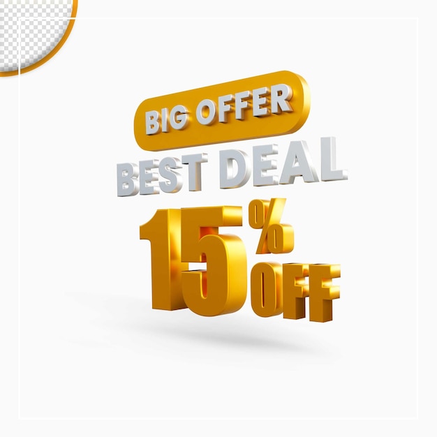 3d rendering summer sale discount offer