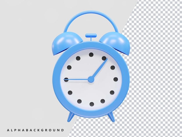 Rendering 3d orologio da tavolo illustrazione vettoriale elemento 3d trasparente