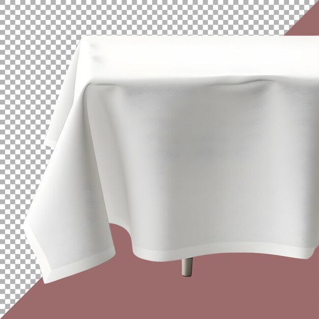 3d rendering of a table with cloth on it on transparent background ai generated