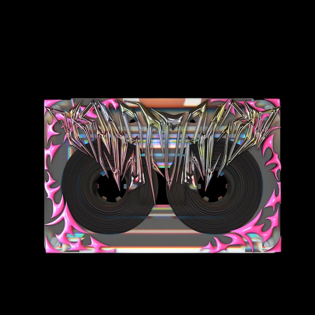 3d rendering tape with tribal