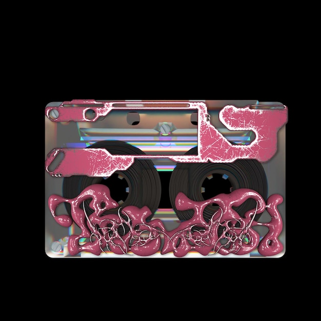 3d rendering tape with tribal