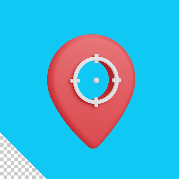 3d rendering target location isolated useful for digital marketing and business design illustration