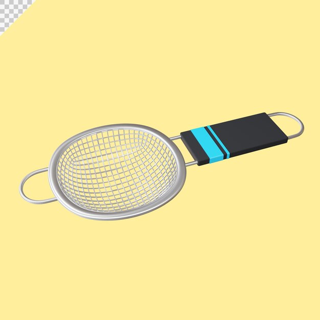 PSD 3d rendering tea strainer illustration