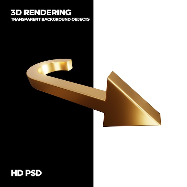 3d rendering tech strzała przezroczysty element tła