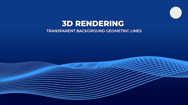 3D-rendering technologie geometrische abstracte lijnvisualisatie