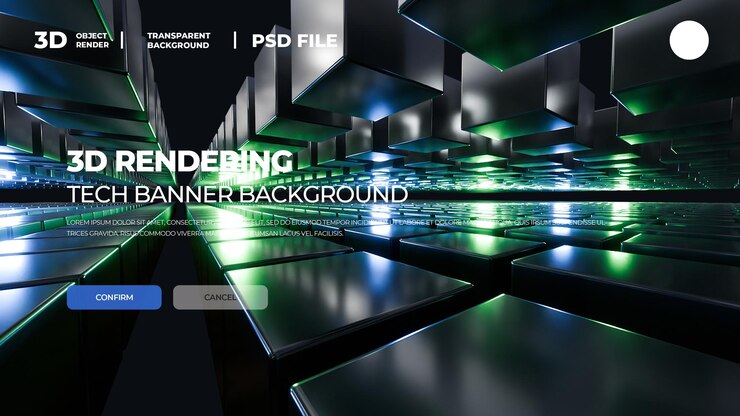 PSD технология 3d-рендеринга геометрия фона