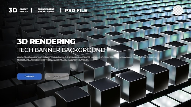 3d rendering technology geometry background