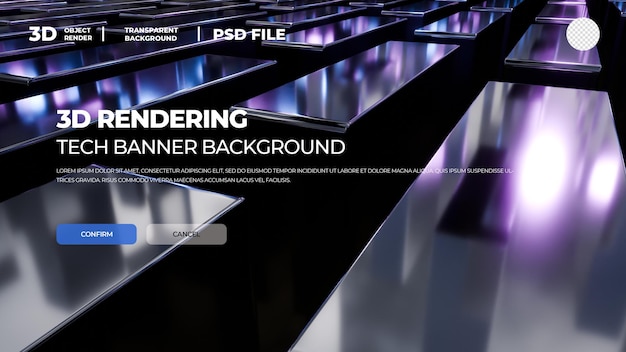 3D 렌더링 기술 기하학 배경