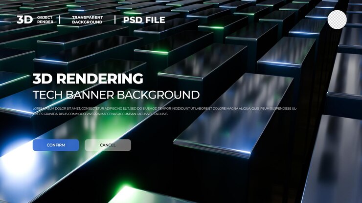 PSD технология 3d-рендеринга геометрия фона