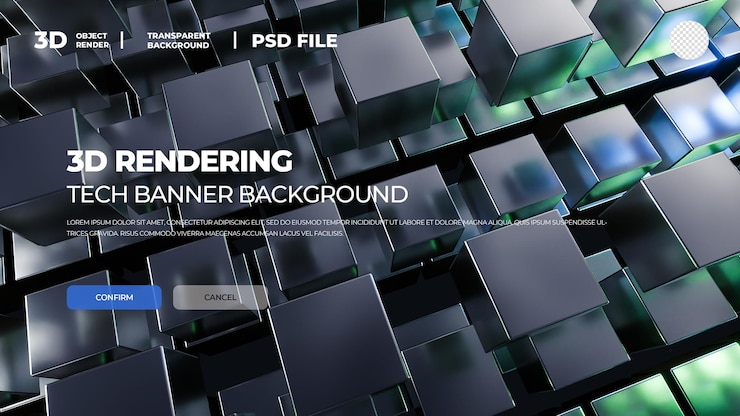 PSD технология 3d-рендеринга геометрия фона
