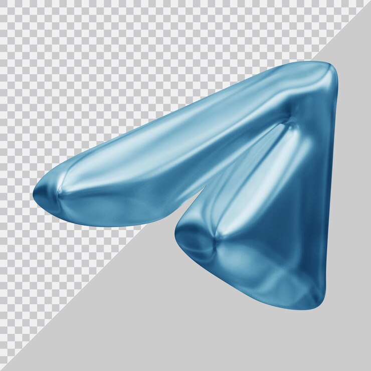 PSD 3d rendering of telegram icon social media concept