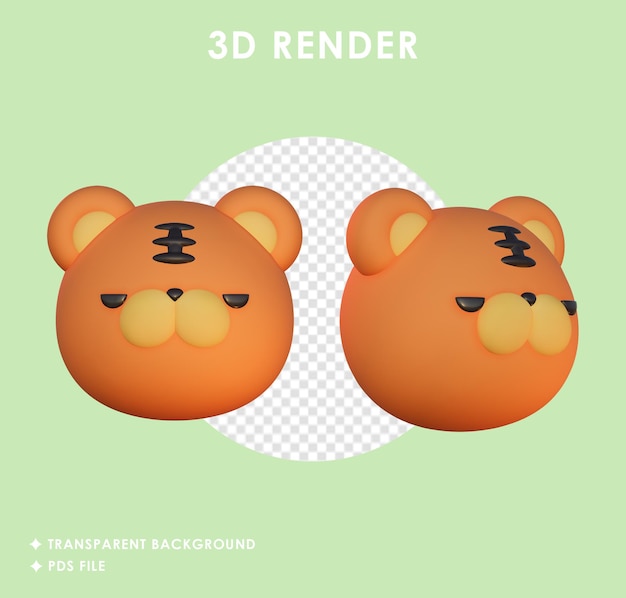 PSD rendering 3d dell'arancia tigre