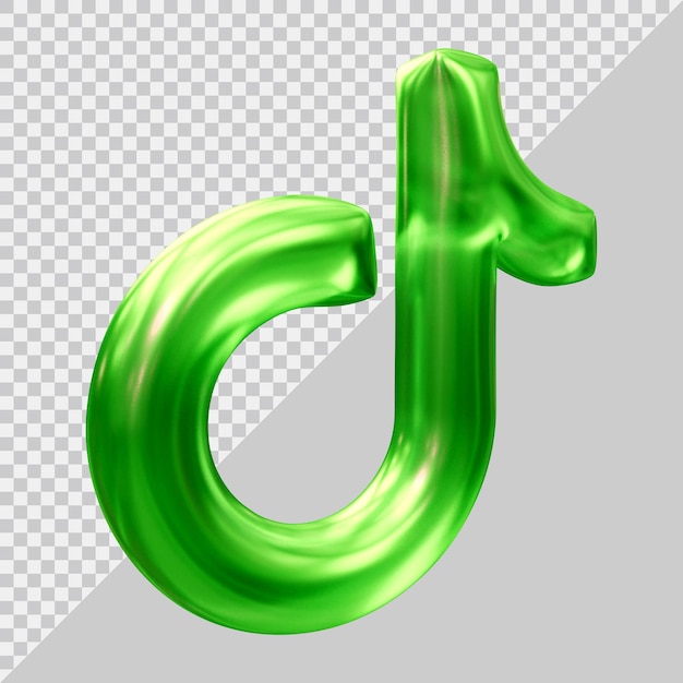 3d rendering of tiktok icon social media concept