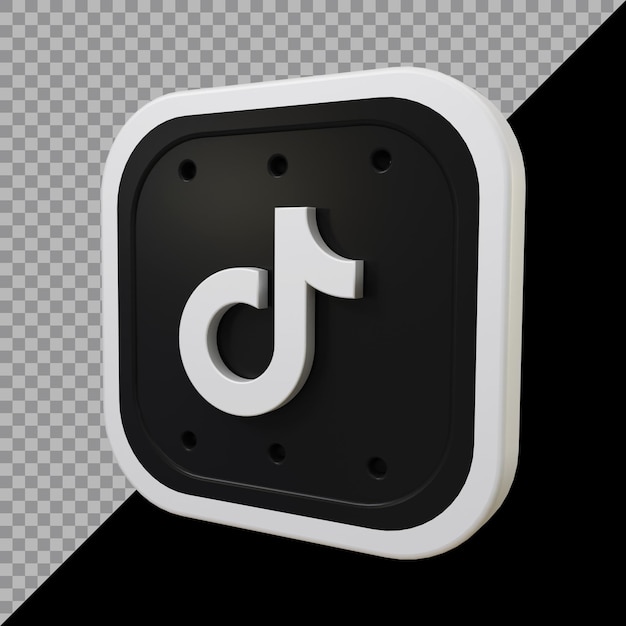 3d rendering of tiktok icon