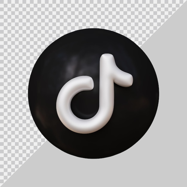 Rendering 3d dell'icona di tiktok