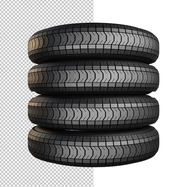 3d rendering of tire isolated illustration