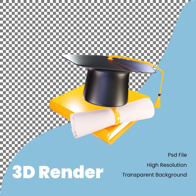 3D-rendering toga hoed illustratie