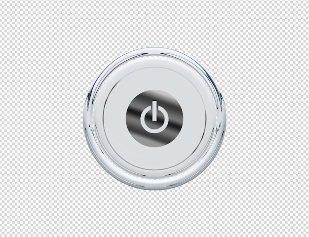 3d rendering toggle  icon silver glossy