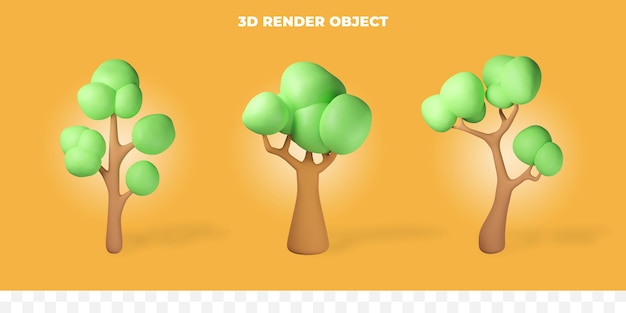 PSD 3d rendering of tree