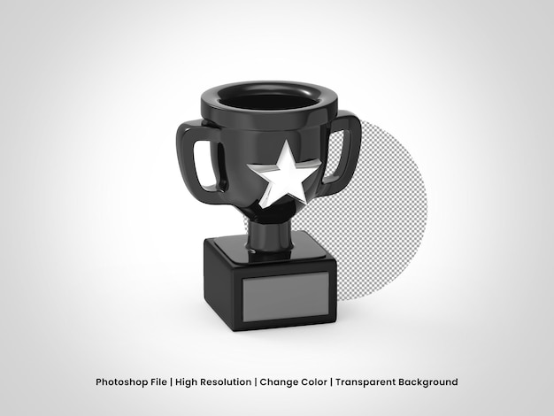 PSD 3d rendering trophy