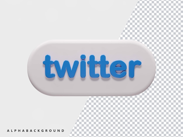 3d-rendering twitter pictogram