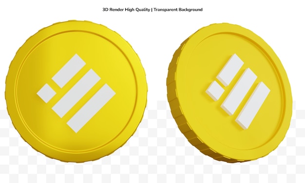 3d 렌더링 두 개의 동전 Crypto Binance 절연