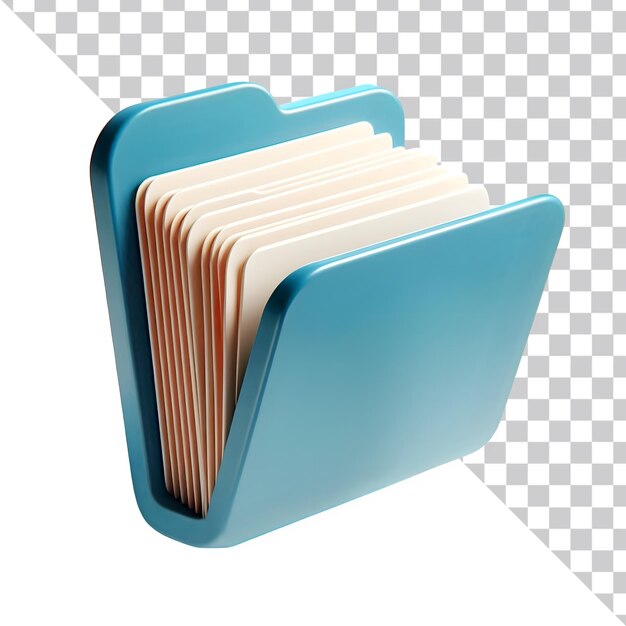 3d rendering of ui folder icon