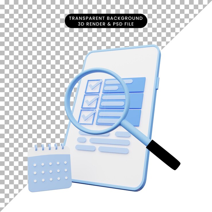 3d rendering of ui illustration on smartphone