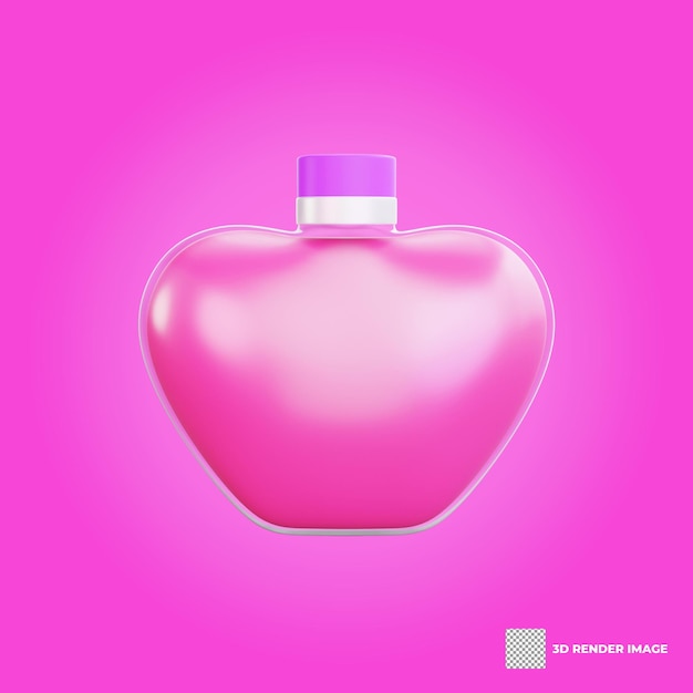 3D-rendering valentine39s dag parfum pictogram