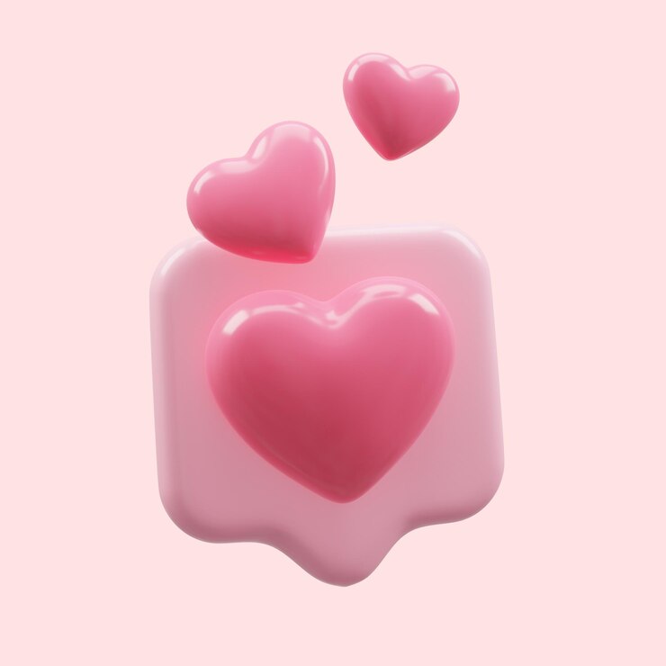 PSD 3d rendering valentines day decoration element