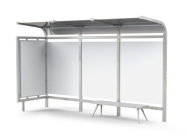 3D-rendering van busshelter