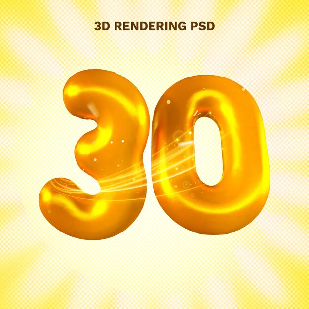 3d-rendering van gouden bubbels