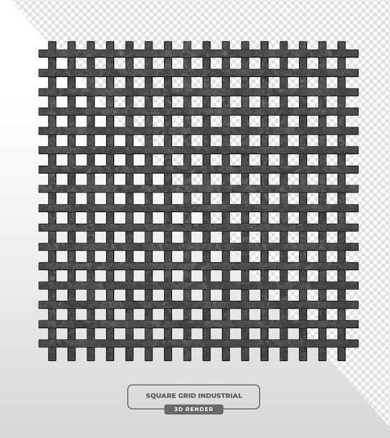 3D-rendering van het vierkante industriële raster