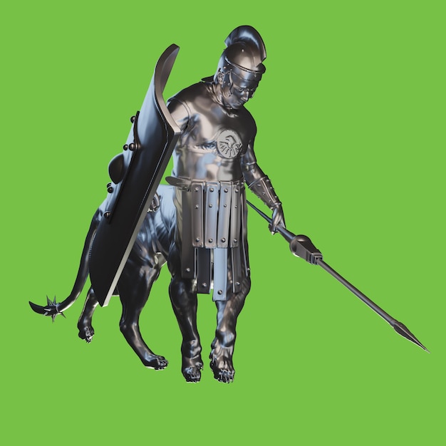 3D-rendering van hi-res object humanoïde
