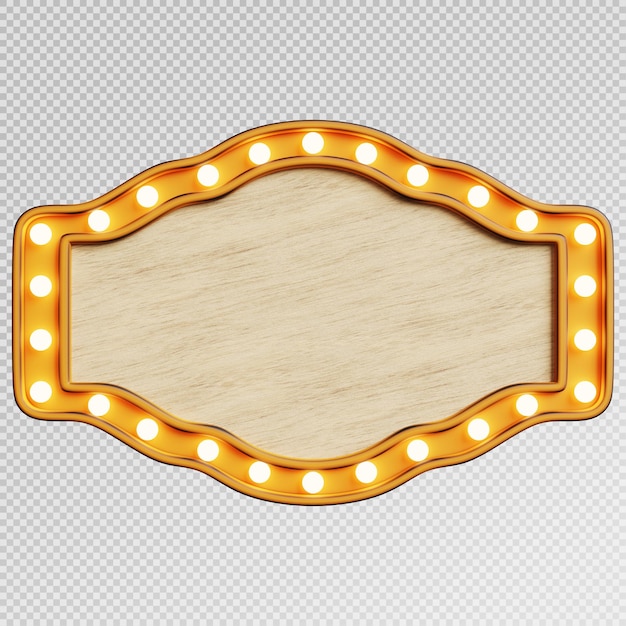 3d-rendering van oranje en houten achtergrond billboard met gloeilamp halloween festivecopy ruimte