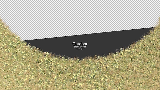 PSD 3d rendering of various grasses