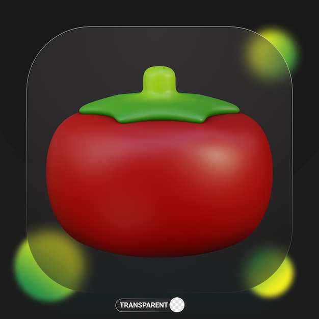 PSD 3d rendering vegetable tomatoes fresh