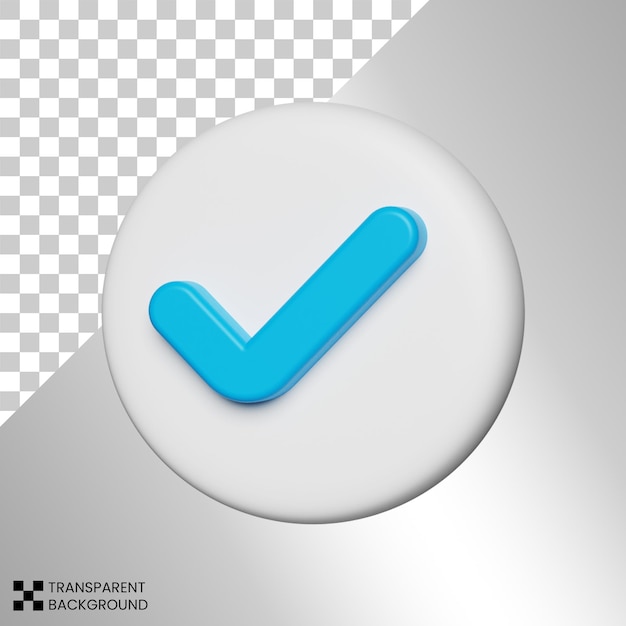 PSD 3d rendering verified icon