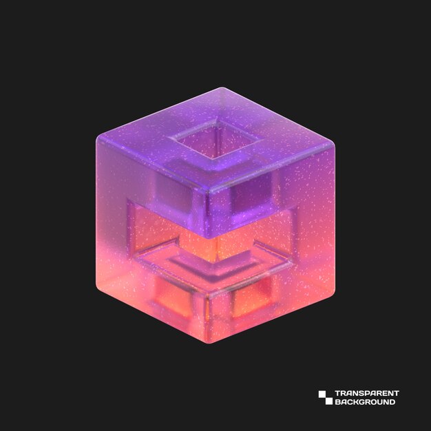 3d rendering verloop glas abstract geometrisch object