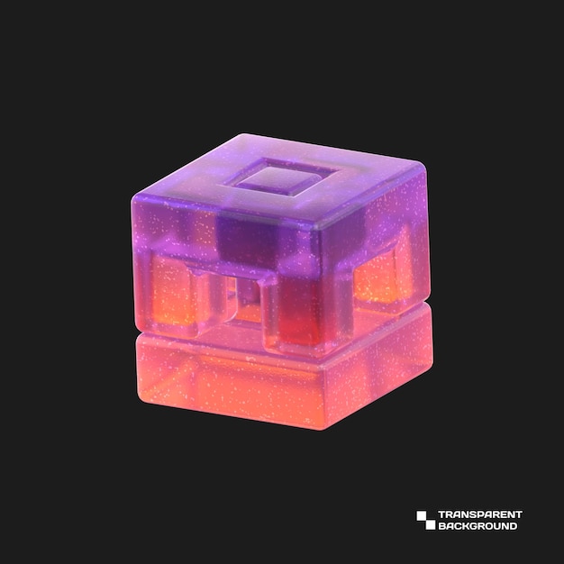 3D Rendering Verloop Glas Abstract Geometrisch Object