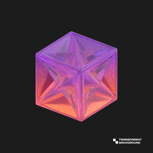 3D Rendering Verloop Glas Abstract Geometrisch Object