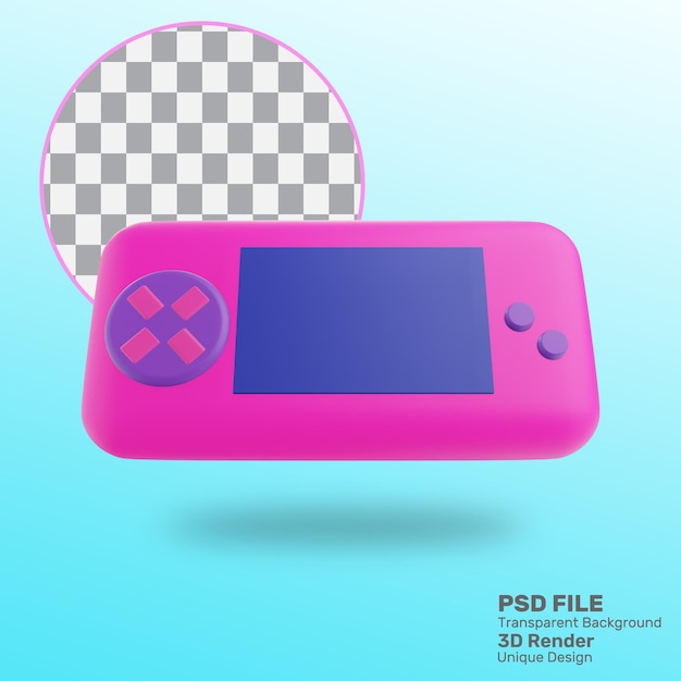 PSD 3d rendering video game icon premium psd