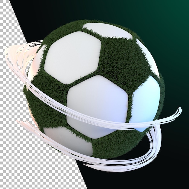 3d-rendering voetbal voetbal gras bal afbeelding