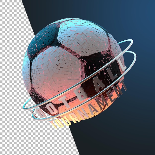 PSD 3d-rendering voetbal voetbaltoernooi grafisch