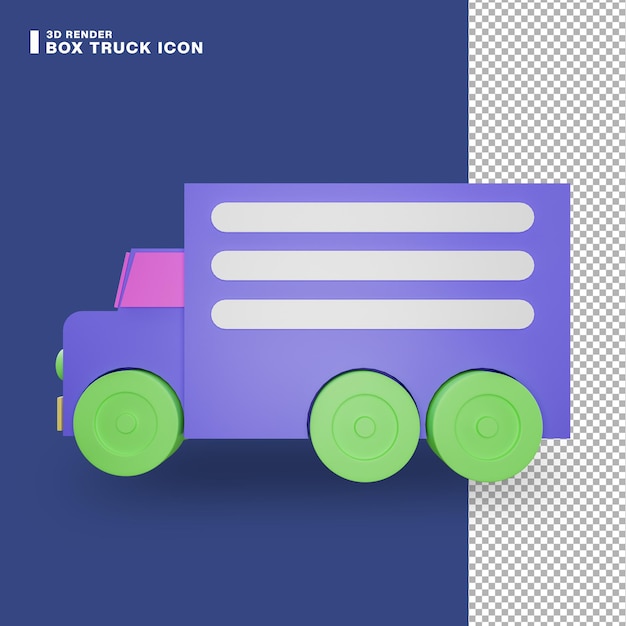 3d-rendering vrachtwagen pictogram