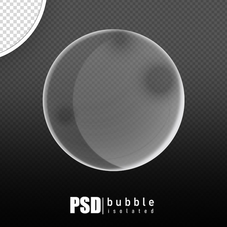 PSD 3d-рендеринг сбора водяных пузырьков на прозрачном фоне