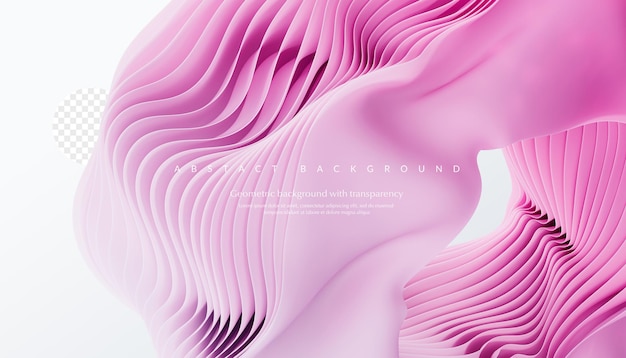 PSD 3d rendering wavy modern shapes on a white background. abstract background.luxurious style backgroun