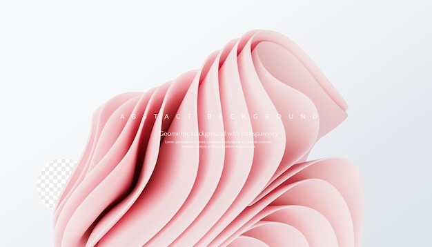 3D rendering Wavy modern shapes on a white background. abstract background.Luxurious style backgroun